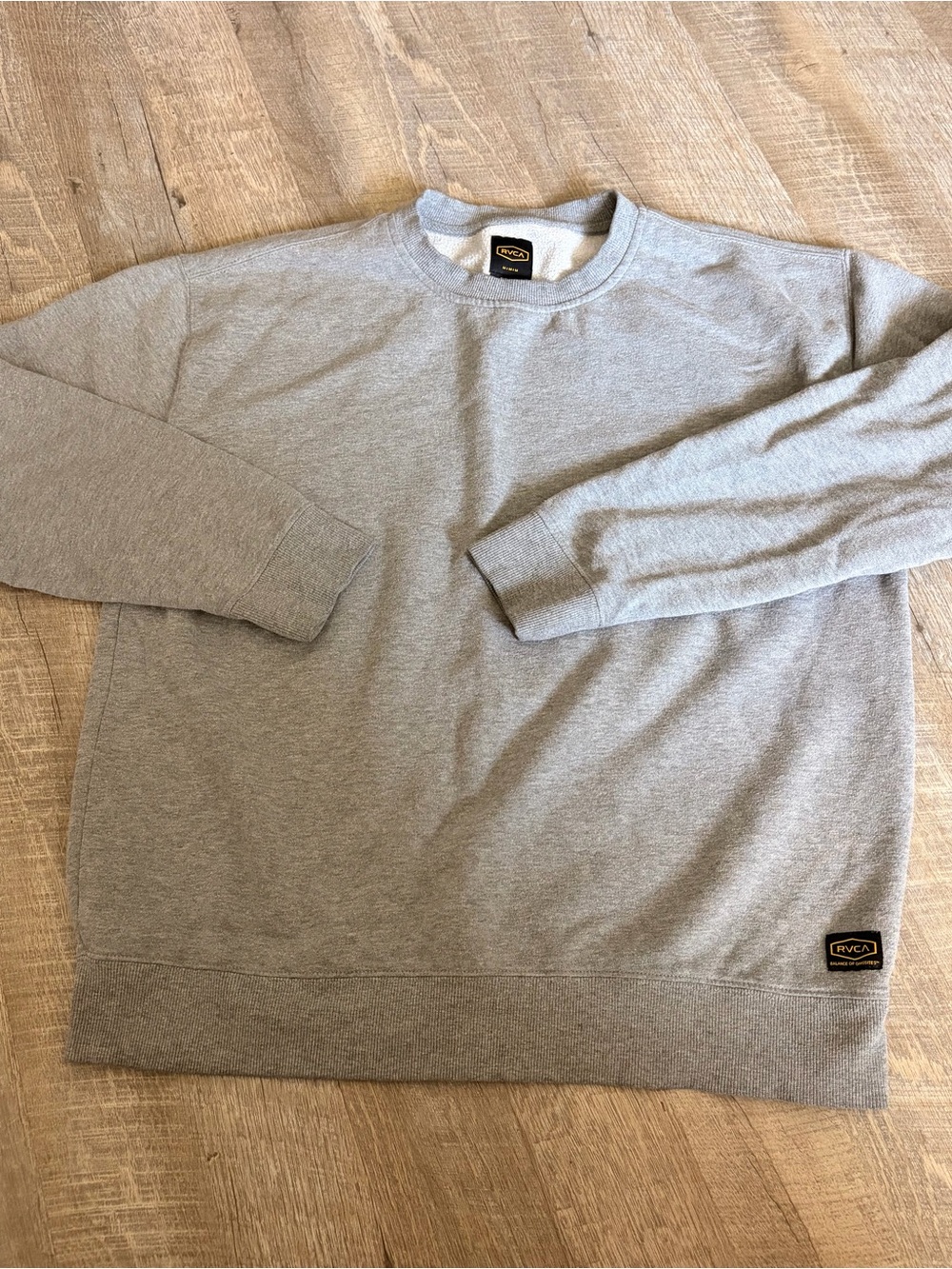 RVCA Men's Crewneck Sweater in Heather Gray